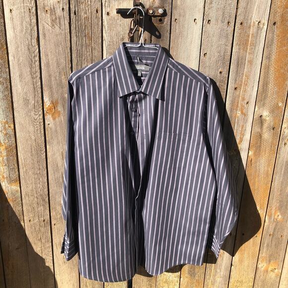 Kenneth Cole Men's Gray Striped  REACTION Sz XL - Picture 1 of 7